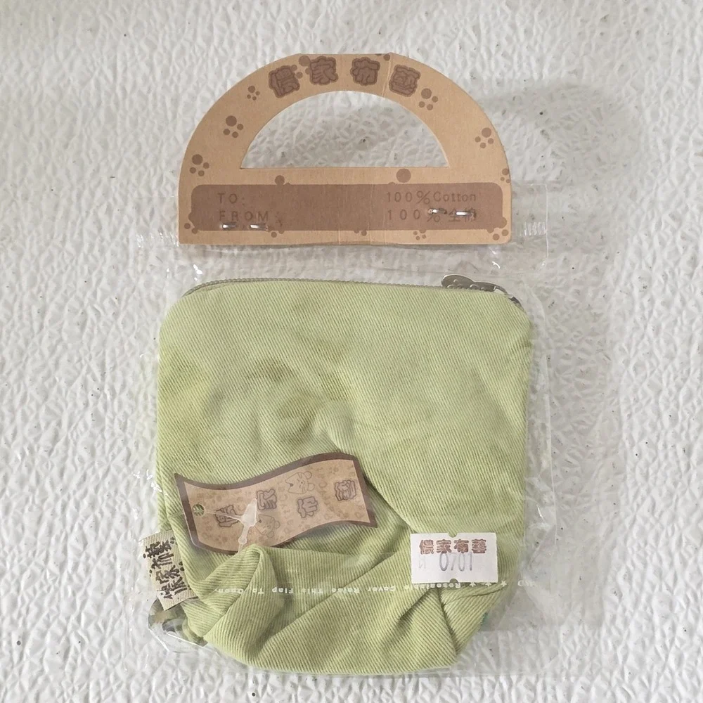 Tango Chan Party Cat White Cat Green Change Coin Purse